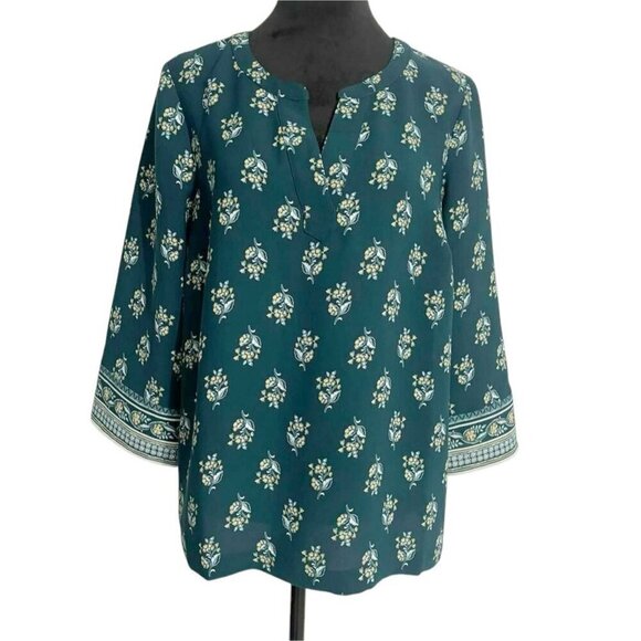 J. Jill Size Small  Top Blouse Floral Blouse - Picture 1 of 7